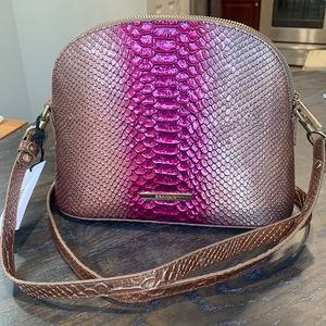 EUC Brahmin small Georgina pomegranate harkness genuine leather
